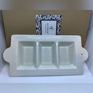 Nora Fleming Discontinued Rare Swiss Dot Serving Dish.